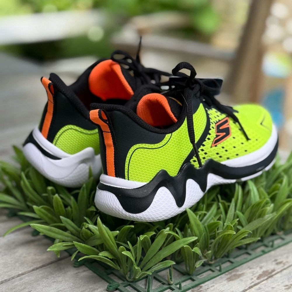 Skechers Kids' Wave Tek Green and Black Sneakers